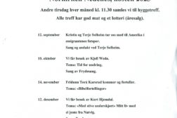 Høstens hyggetreff-program