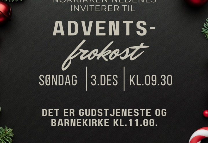 Adventsfrokost 3.desember kl.09.30.