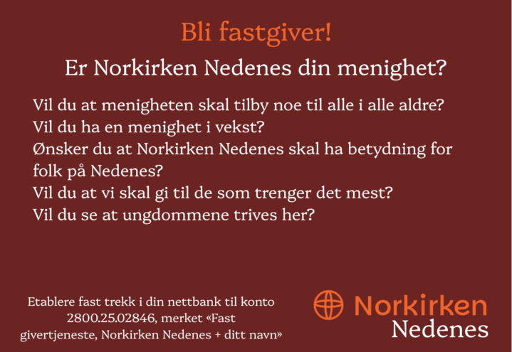 Fast givertjeneste til Norkirken