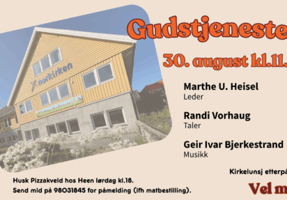 Gudstjeneste 30.august