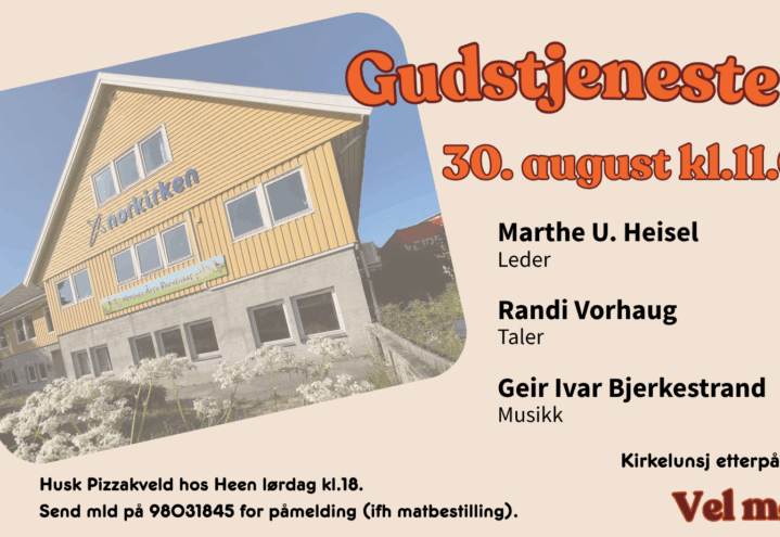 Gudstjeneste 30.august