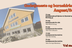 Gudstjeneste og barnekirke august/sep