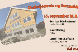 Gudstjeneste og barnekirke 13.09